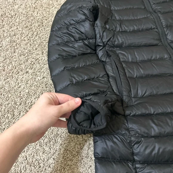 The North Face 700 Women's Black Puffer Trench Coat Jacket Size Small Full Zip S - Picture 4 of 15